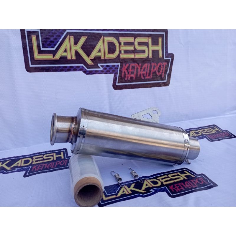 SILENCER (ONLY) KNALPOT CINCIN POLOS/LASER NAMA (INLET 38/50) ALL MATIC BEBEK SPORT