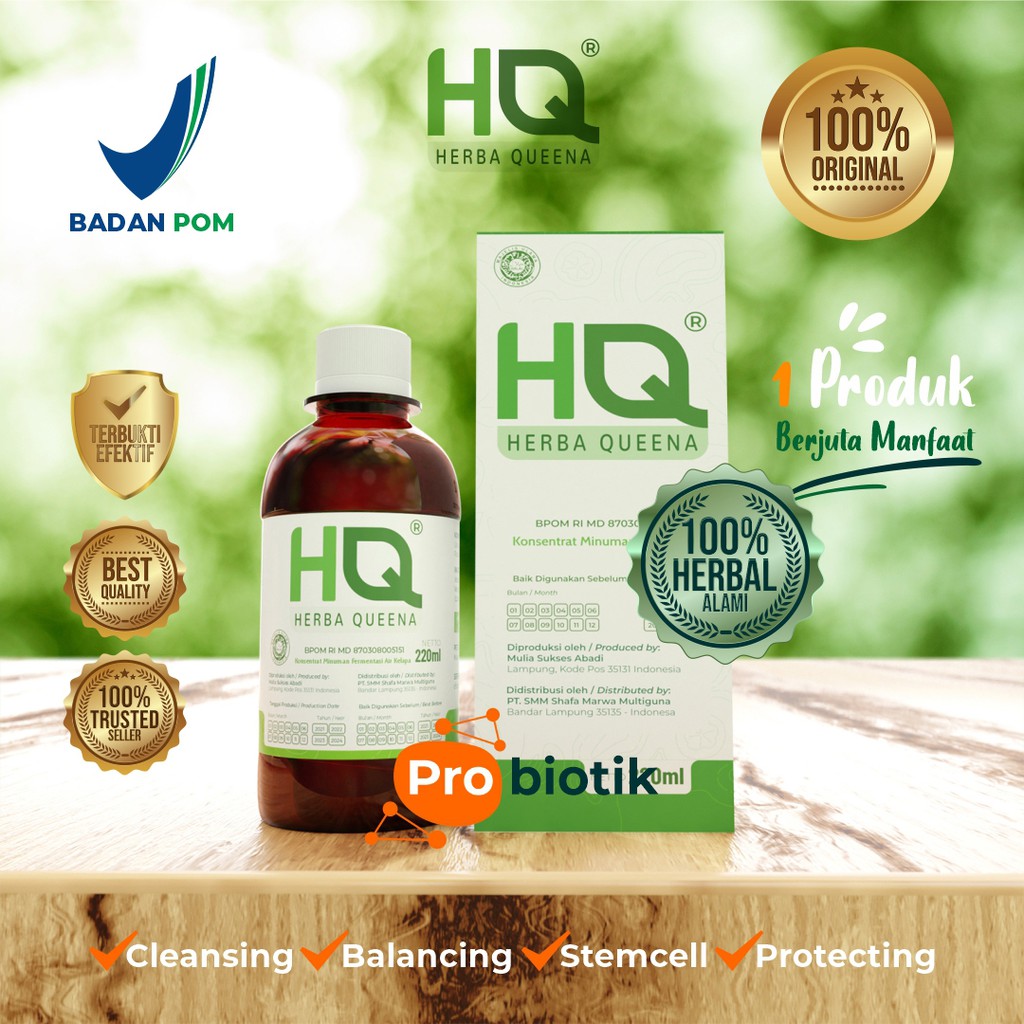 HQ Probiotik Herbal Penangkal Hipertensi dan Sembelin (220ml)