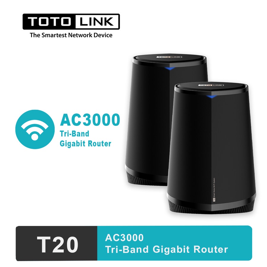 TOTOLINK T20 - AC3000 Wireless Tri-Band Gigabit Router