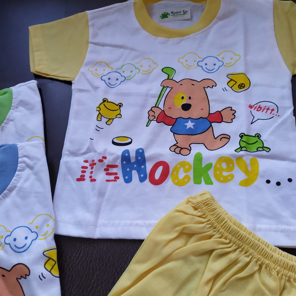 [kg4]Setelan Baju Bayi Tangan Pendek Oblong