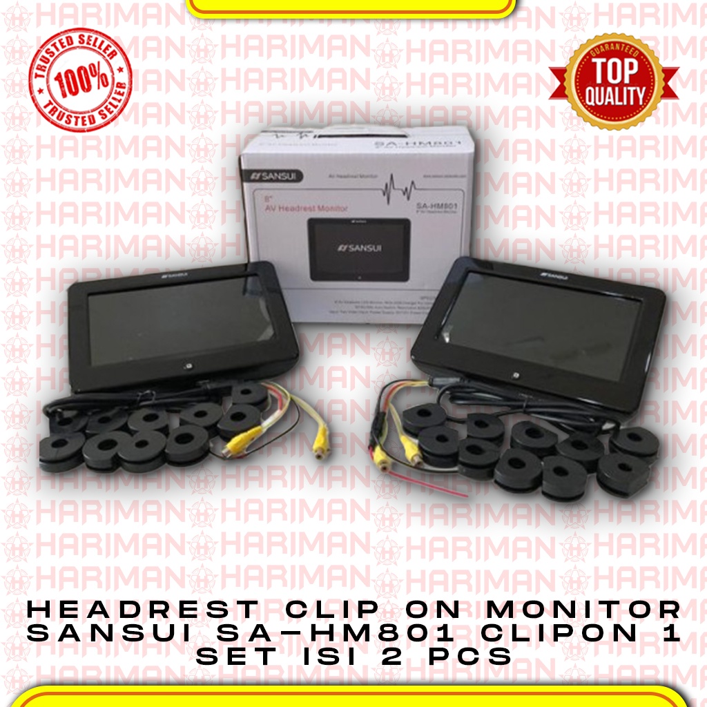 Jual Headrest Clip On Monitor SANSUI SAHM801 Clipon 1 set isi 2 pcs