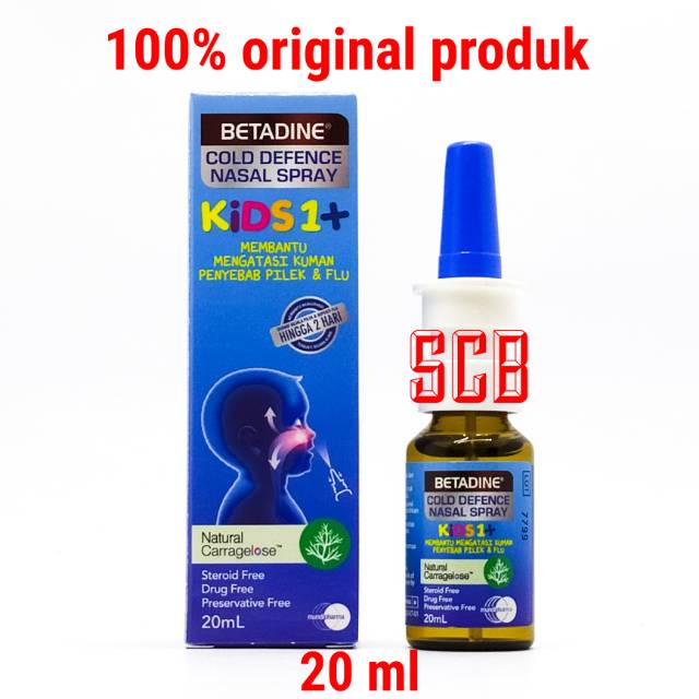Betadine Cold Defence Nasal Spray Kids - Menbantu Mengatasi Kuman Penyebab Pilek & Flu