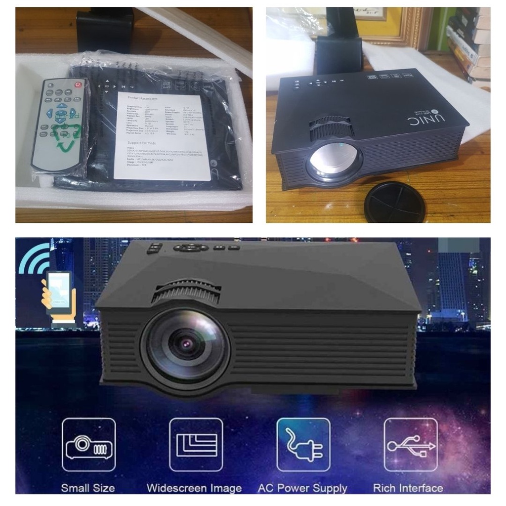 Proyektor Infocus UNIC Lumens 1800 Wifi 1080p Projector UC68 146101