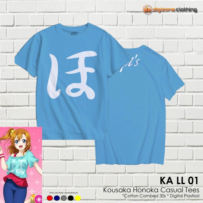 Kaos Anime Love Live Kousaka Honoka Semi Cosplay Casual KA LL 01