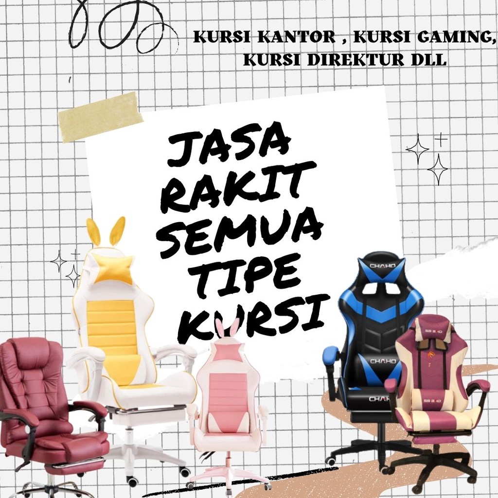 Jasa Rakit Semua Kursi / Kursi Kantor / Kursi Gaming / kursi Direktur