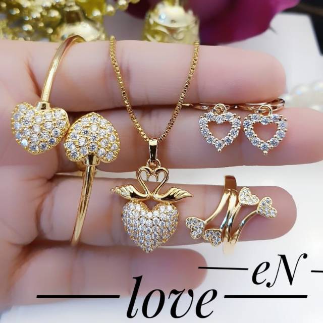 Xuping set perhiasan lapis emas 24k 1623e