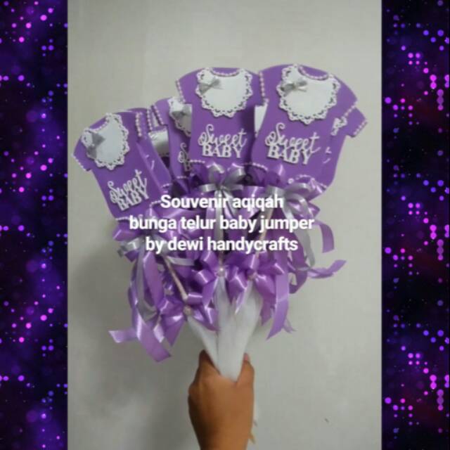 Bunga Telur Aqiqah Baby Jumper/souvenir aqiqah/ bunga telok gunting rambut/baby shower