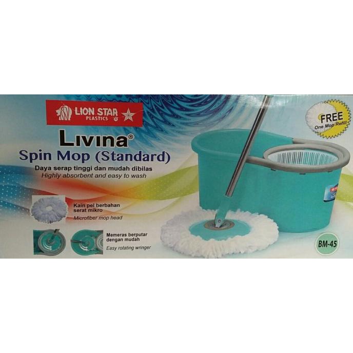 Jual Lion Star Livina Spin Mop Bm Spin Mop Alat Pel Praktis Lion Star Shopee Indonesia