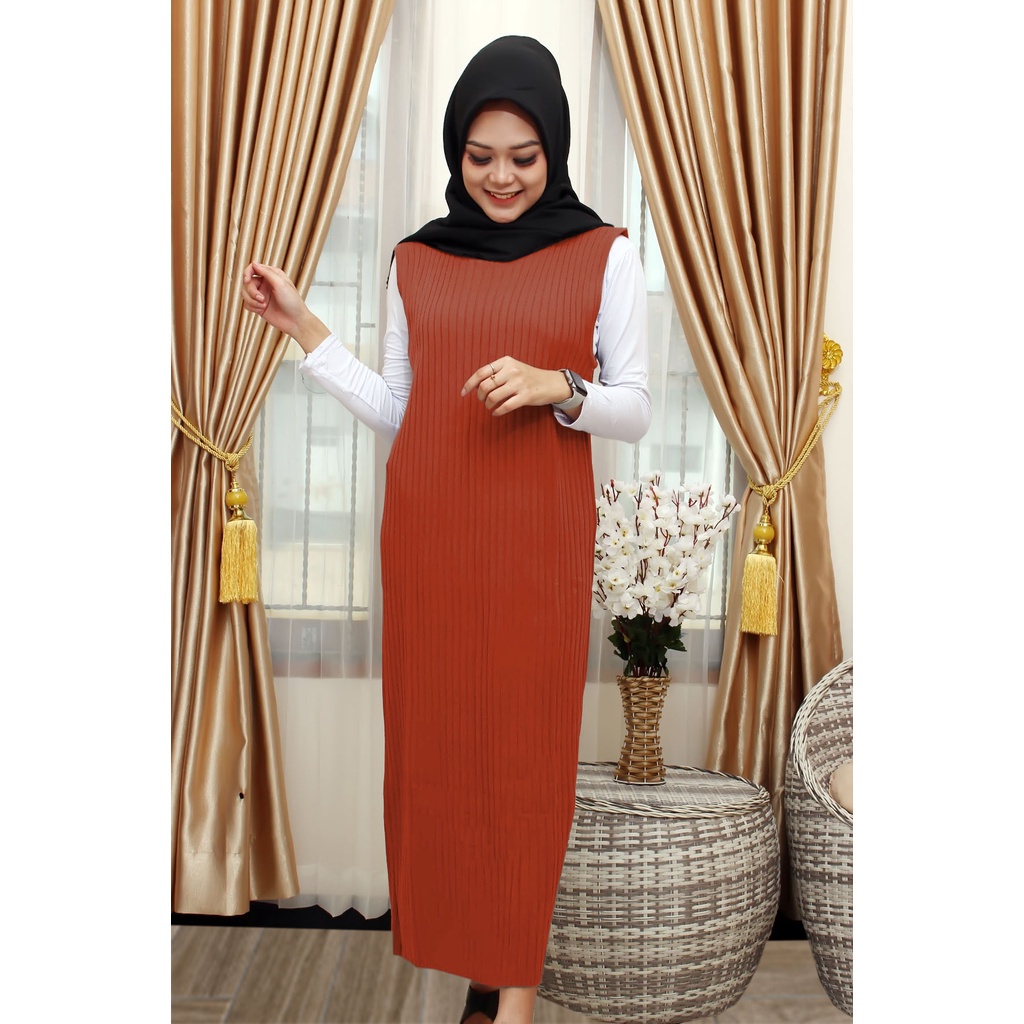 LONG INNER RAJUT PREMIUM/BAJU WANITA KEKINIAN BAHAN HALUS TEBAL/UNTUK BB 35-65 KG