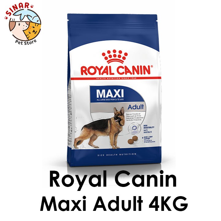 Royal Canin Maxi Adult Dog 4KG Makanan Anjing Besar Dewasa Food Pelet Pakan