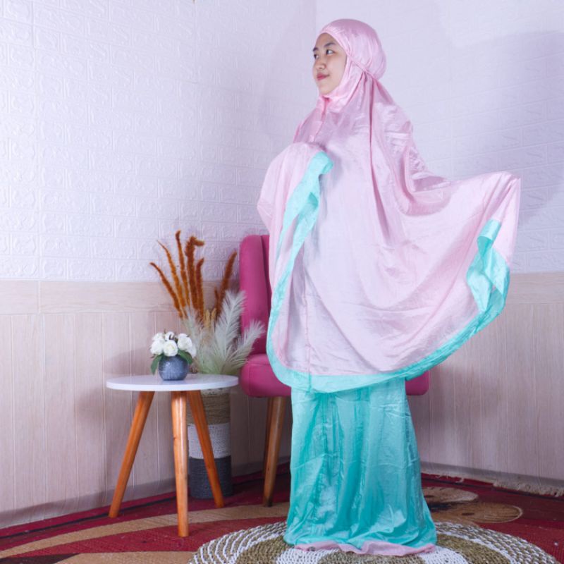 Mukena Vanila / Mukena Parasut Traveling Vanila R.12