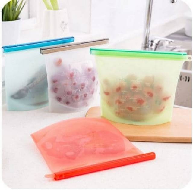 Silicone Fresh keeping sealing bag pouch makanan silicone