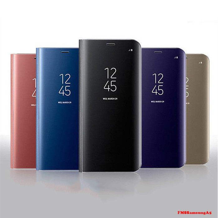 SAMSUNG A9 Pro 2016 / C9 Pro / A2 Core CASING CLEAR VIEW STANDING COVER CASE MIRROR TRANSPARAN