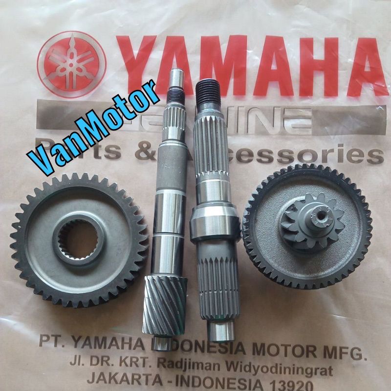 GIGI RASIO PULLY SET AS RODA BELAKANG MIO M3 MIO S Z SOUL GT 125 FINO 125 XRIDE 125 YAMAHA  1set 4pc