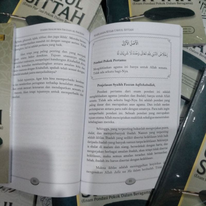 Matan Dan Terjemah Syarah Ushul Sittah (2 Syaikh) 6 Pondasi Pokok Agama