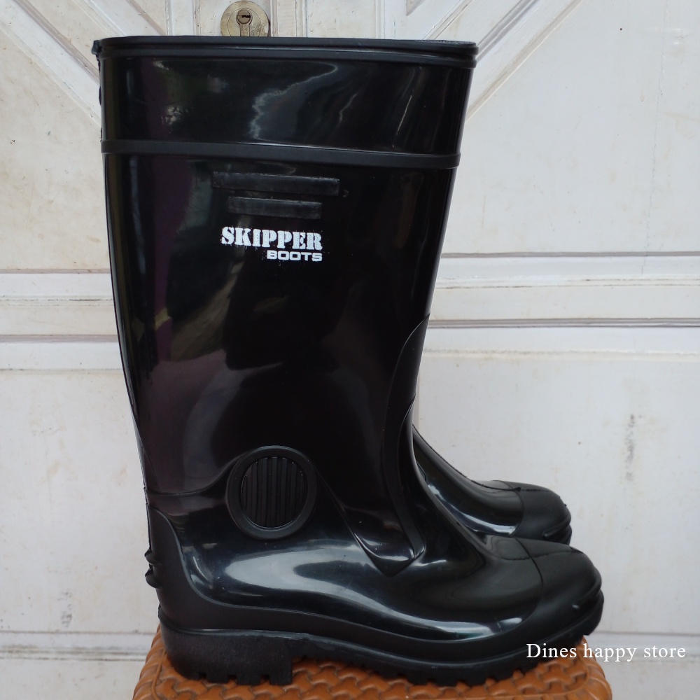 Sepatu Boots Berkebun Sawah Bangunan Anti Air Boot Kerja Proyek Spatu Bot Karet Anti Slip Boat Sapatu But Petani Bots Kebun Warna Hitam Buts Outdoor Panjang Pria Wanita