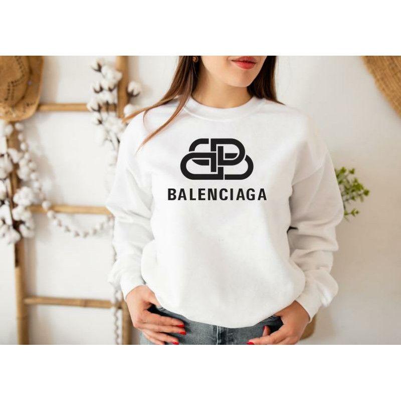 Sweater Crewneck B4lenciaga (S - 6XL) Jumbo Pria Wanita Sweatshirt BIGSIZE BB Mode Blca 5XL 4XL 3XL 2XL