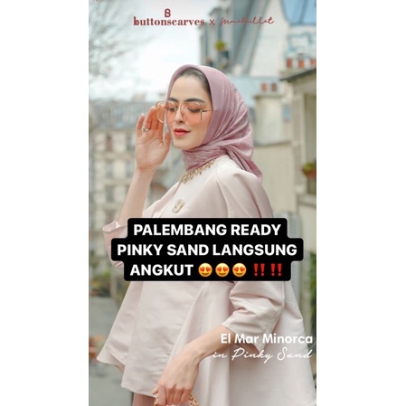 ButtonScarves X MMHUILLET El Mar Minorca in Pinky Sand