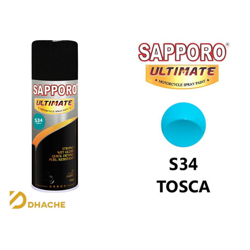 Cat Pilox Sapporo Ultimate S34 Tosca Warna Toska 400 ml