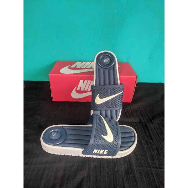sandal nike import full karet lentur free box grade original 39-44/sendal slide slop sport anti slip