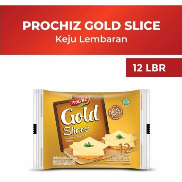 

Prochiz gold slice keju cheddar lembaran 12 s