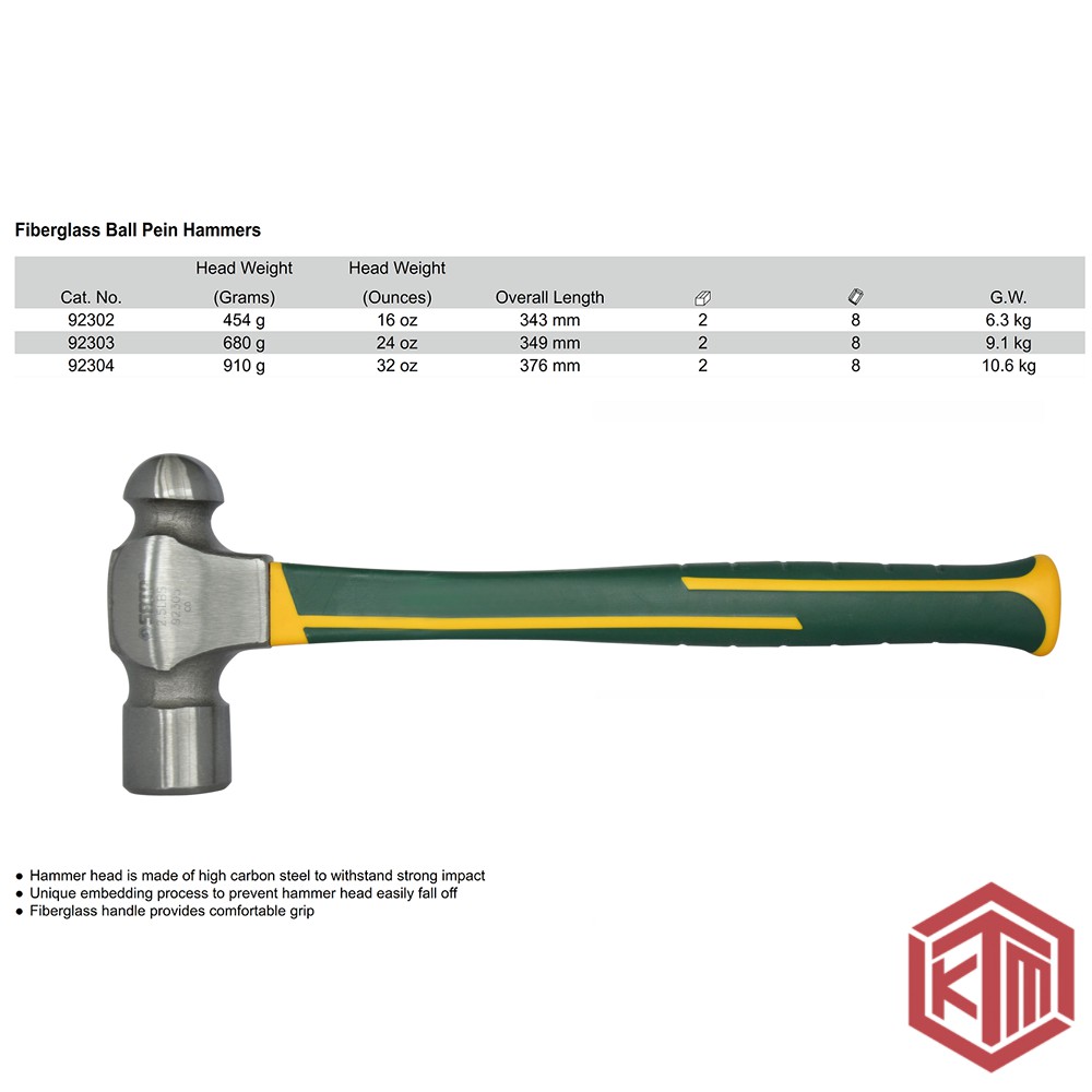 Palu Bola Fiberglass 32 Oz -Fiberglass ball pain hammer 92304 SATA Tools