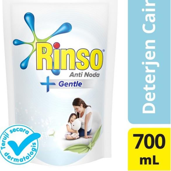 Ready Stok Rinso Gentle Deterjen Cair 700 ml - Perlindungan Dari Bakteri ●●●