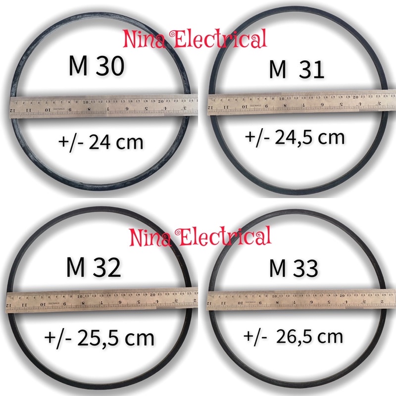 Van Belt Mesin Cuci Tipe M18-M35 / M19,5-M33,5 / KARET BELT MESIN CUCI