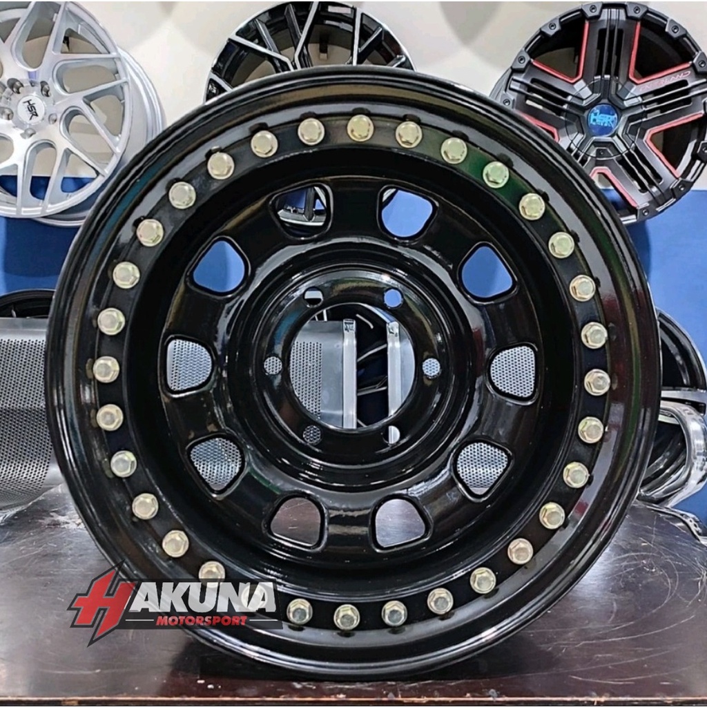 Velg Hsr Beadlock Mokupo R15 Lebar 8 Untuk Triton Blazer Ford Ranger Everest Prado