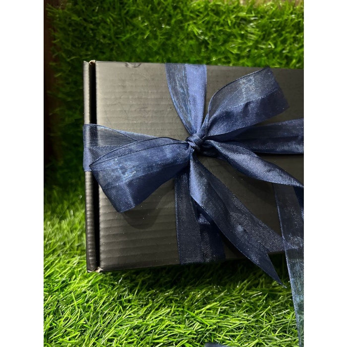 

PITA KADO RIBBON SEMI TRANSPARENT ORGANZA IMPORT 2.5CM PER METER - Navy