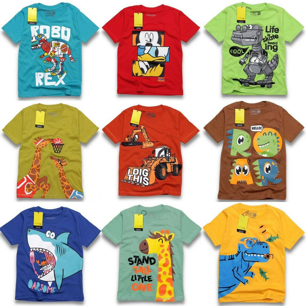Kaos Anak Laki Laki 1-8 TAHUN [S,M,L,XL] Pusat Grosir Ecer KAOS DISTRO ANAK PEREMPUAN Karakter Lucu Dino RGKIDS