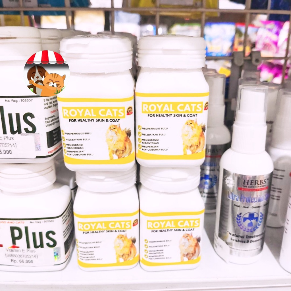 VITAMIN BULU KUCING ROYAL CATS - HEALTHY SKIN &amp; COAT - UNTUK BULU RONTOK