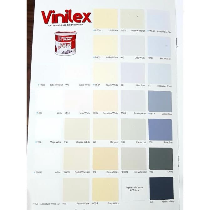 Cat Tembok Vinilex 5 kg - Nippon Paint Vinilex Kembang 5kg- / Cat Tembok Vinilex5000 putih