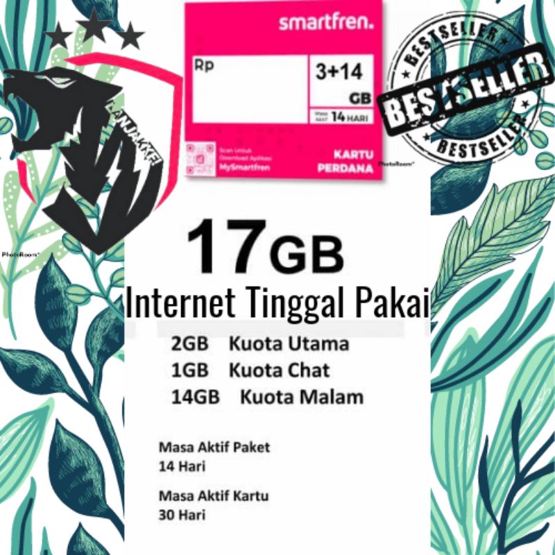 Smartfren Cocktail 17GB 14H