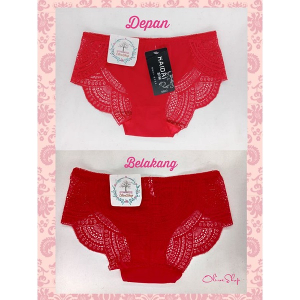 OliveShop ❤ CD Celana Dalam Kaidai Renda Seksi Bagus Murah Elegan (Kode : 6603)