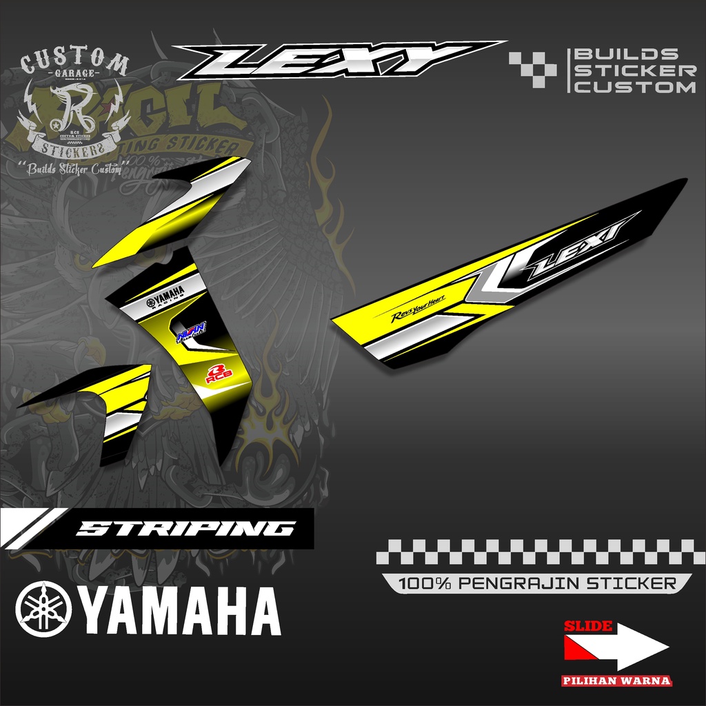 Sticker Striping Variasi Yamaha Lexi - Striping Motor Lexi