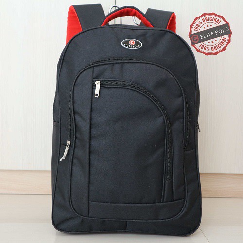 Jual Tas Gendong SMP SMA Cowok Ransel Elite Polo Pria Berkualitas Multifungsi Bagus Keren Awet