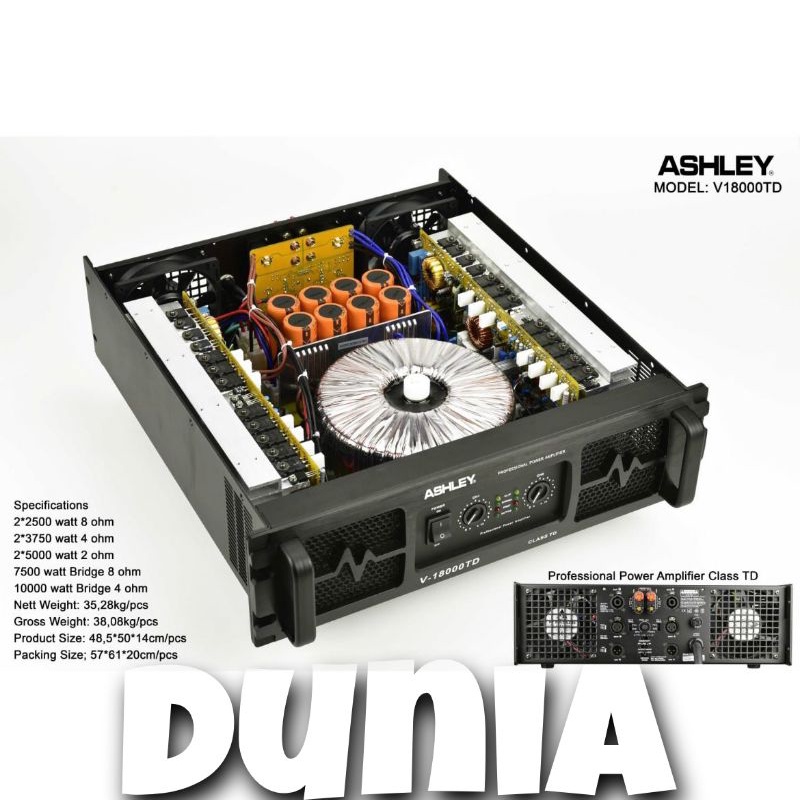 Power Ashley V 18000 TD Original Amplfier Ashley V18000TD Class TD