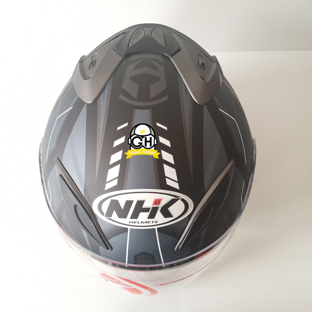 HELM NHK R6 PATROL BLACK SILVER DOFF NHK R-6 MOTIF PATROL BLACK SILVER DOFF