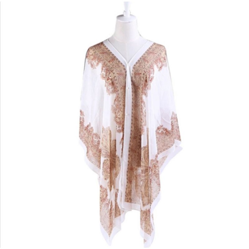 Scarf outer / selendang Viral TIK-TOK / Selendang import / outer scarf /Syal pantai / scarf /scarf Pantai-Putih