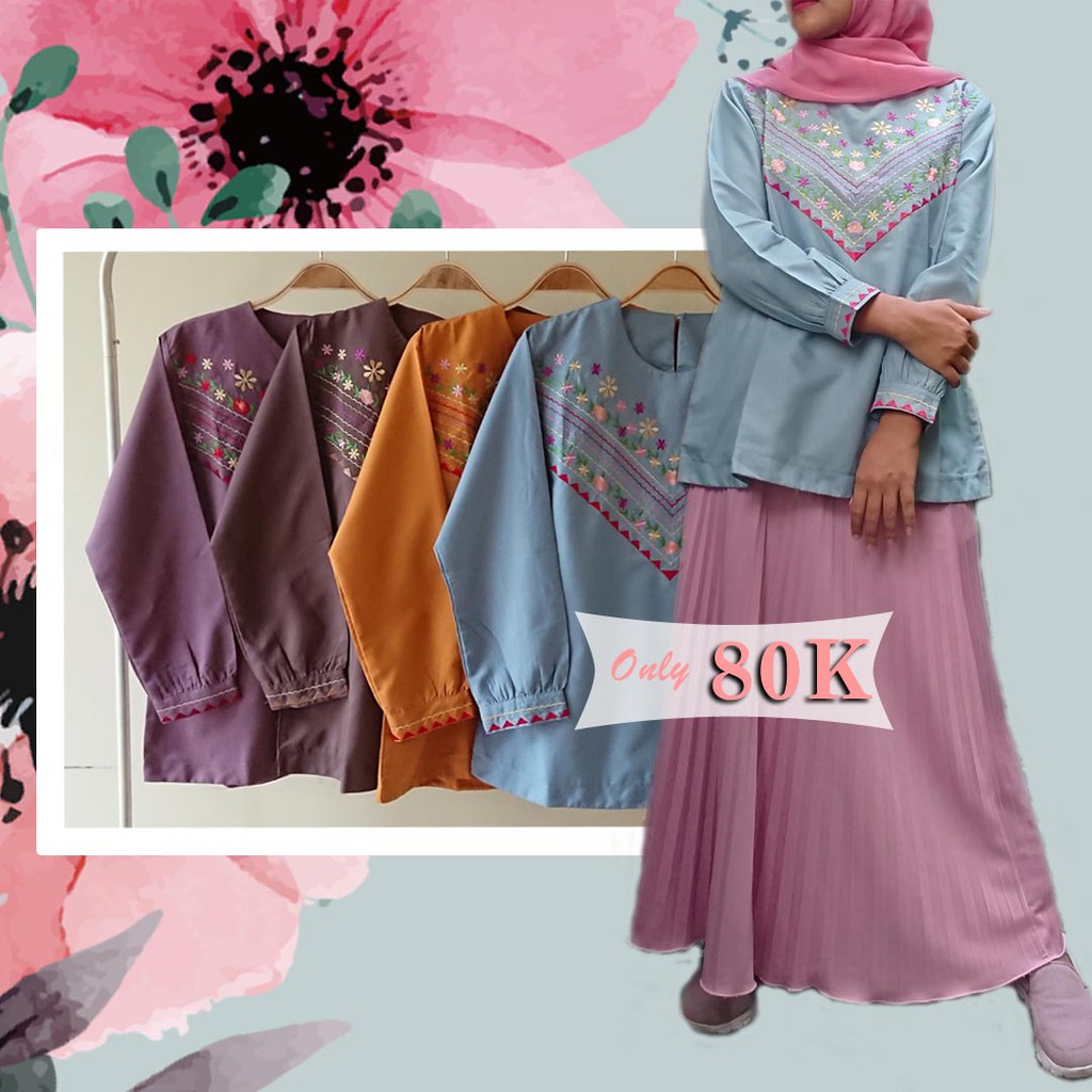 Atasan Blus Wanita Bordir 698