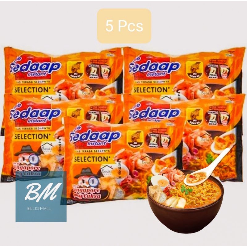 

Mie Sedaap Singapore Spicy Laksa 5 x 83 gr / Mi Sedap Laksa Singapura 5 Pcs / Mie Sedap Singapore Spicy Laksa 5 Pcsr
