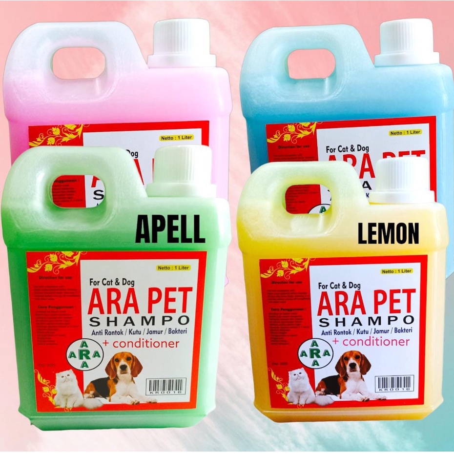 sampo conditioner anti kutu / jamur / rontok/ bacteri kucing &amp; anjing netto 1000 ml