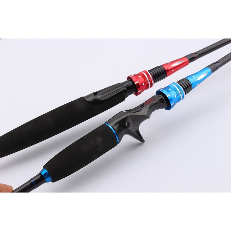 Kabinwang Joran Pancing Gun Handle Carbon Fiber 2 Segments 2.4M