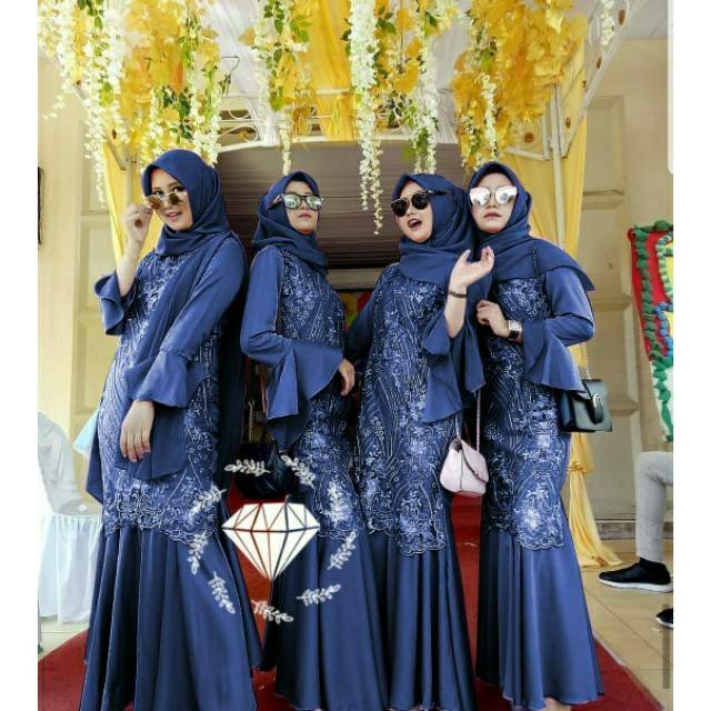 MAXY DUYUNG KONDANGAN ELISA, VELVET BRUKAT TILE, GAMIS HIJAB MUSLIM, MAXY DRESS