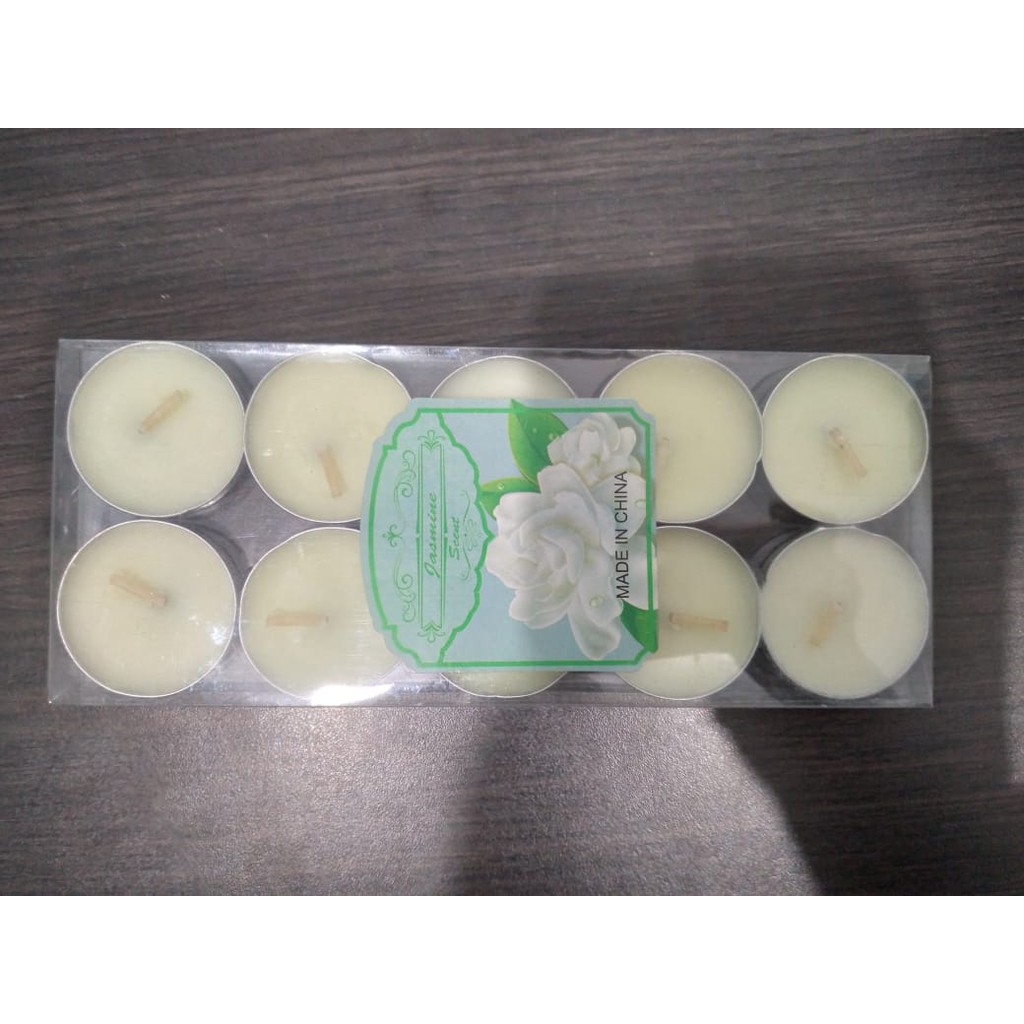 Tea Candle Kecil 10pcs  /Tea Candle /Lilin Aromatherapi / aroma melati / aroma strawberry