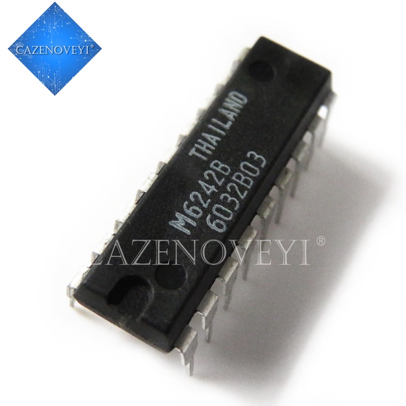 5pcs / lot Sparepart Komponen Elektronik Chip M6242B M6242 DIP-18