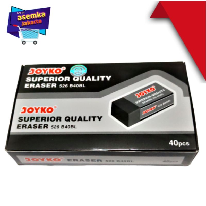 Penghapus pensil Joyko superior Quality Eraser 526 B40BL grosir isi 40pcs