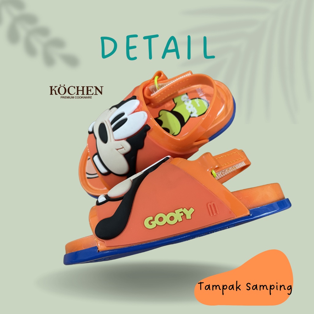 Mini Melissa Beach Slide Sandal Karakter Disney Mickey and Friends Sepatu Anak Perempuan Laki-Laki Lucu Cute Flat Shoes