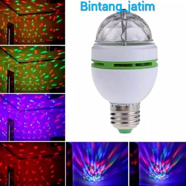 lampu disco rgb/ lampu disco rotasi full color